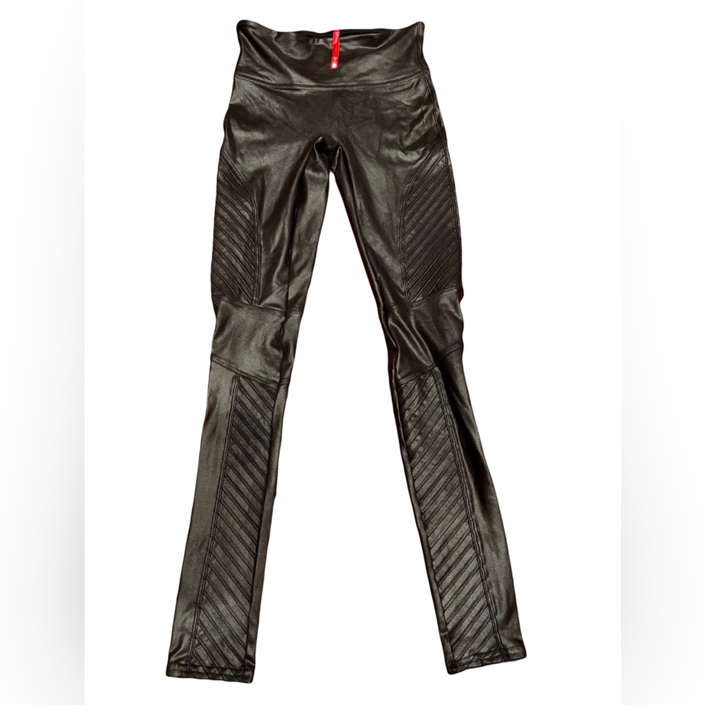 SPANX Faux Leather Moto Leggings